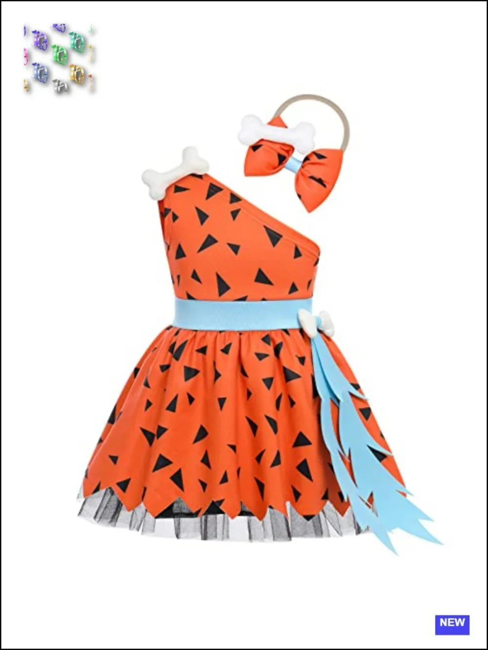 Kids Caveman Costume Birthday Outfit - Toddler Halloween Dress Up with Bone
